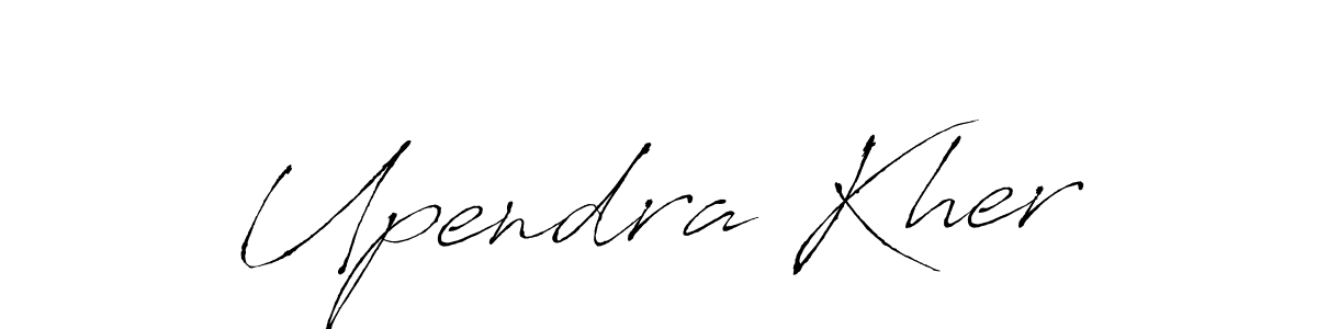 Upendra Kher stylish signature style. Best Handwritten Sign (Antro_Vectra) for my name. Handwritten Signature Collection Ideas for my name Upendra Kher. Upendra Kher signature style 6 images and pictures png