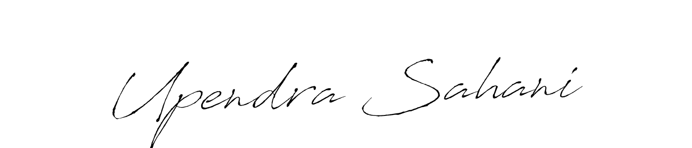 How to make Upendra Sahani name signature. Use Antro_Vectra style for creating short signs online. This is the latest handwritten sign. Upendra Sahani signature style 6 images and pictures png