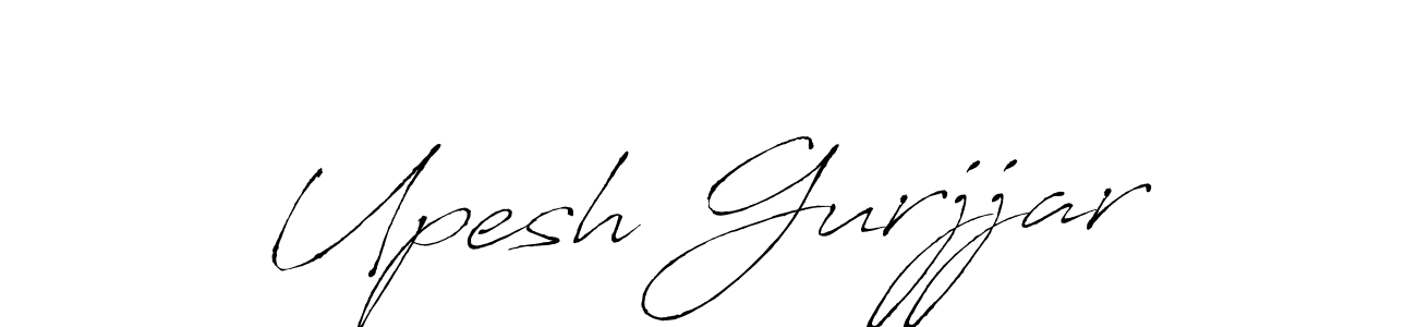 How to make Upesh Gurjjar name signature. Use Antro_Vectra style for creating short signs online. This is the latest handwritten sign. Upesh Gurjjar signature style 6 images and pictures png