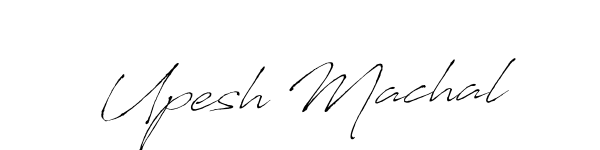 The best way (Antro_Vectra) to make a short signature is to pick only two or three words in your name. The name Upesh Machal include a total of six letters. For converting this name. Upesh Machal signature style 6 images and pictures png