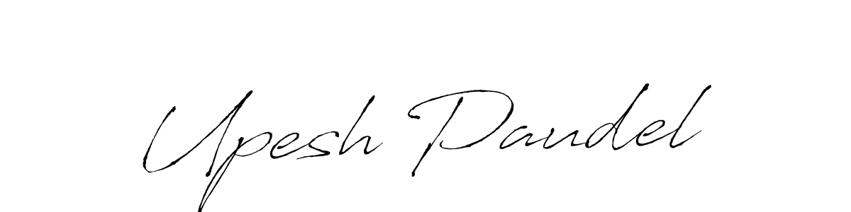 Create a beautiful signature design for name Upesh Paudel. With this signature (Antro_Vectra) fonts, you can make a handwritten signature for free. Upesh Paudel signature style 6 images and pictures png