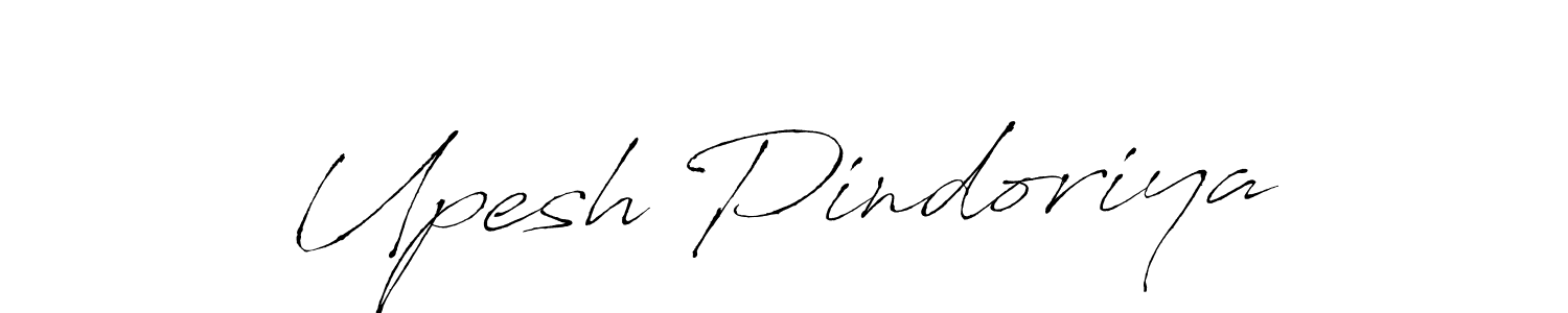 Make a beautiful signature design for name Upesh Pindoriya. With this signature (Antro_Vectra) style, you can create a handwritten signature for free. Upesh Pindoriya signature style 6 images and pictures png