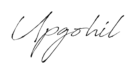 Discover the perfect balance of readability and style for Upgohil with Antro_Vectra font. Create your dream signature today. Upgohil signature style 6 images and pictures png
