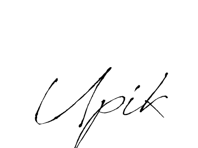 You should practise on your own different ways (Antro_Vectra) to write your name (Upik) in signature. don't let someone else do it for you. Upik signature style 6 images and pictures png