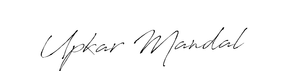 The best way (Antro_Vectra) to make a short signature is to pick only two or three words in your name. The name Upkar Mandal include a total of six letters. For converting this name. Upkar Mandal signature style 6 images and pictures png