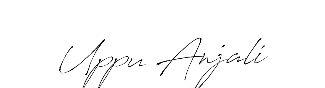 Create a beautiful signature design for name Uppu Anjali. With this signature (Antro_Vectra) fonts, you can make a handwritten signature for free. Uppu Anjali signature style 6 images and pictures png