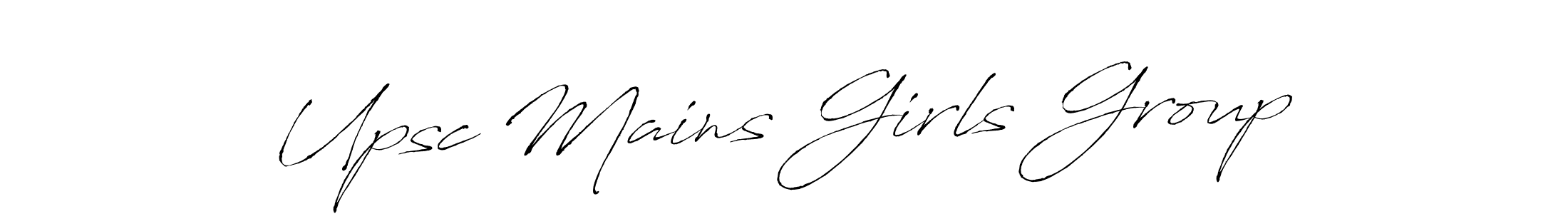 Use a signature maker to create a handwritten signature online. With this signature software, you can design (Antro_Vectra) your own signature for name Upsc Mains Girls Group. Upsc Mains Girls Group signature style 6 images and pictures png