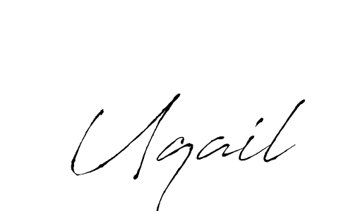 Antro_Vectra is a professional signature style that is perfect for those who want to add a touch of class to their signature. It is also a great choice for those who want to make their signature more unique. Get Uqail name to fancy signature for free. Uqail signature style 6 images and pictures png