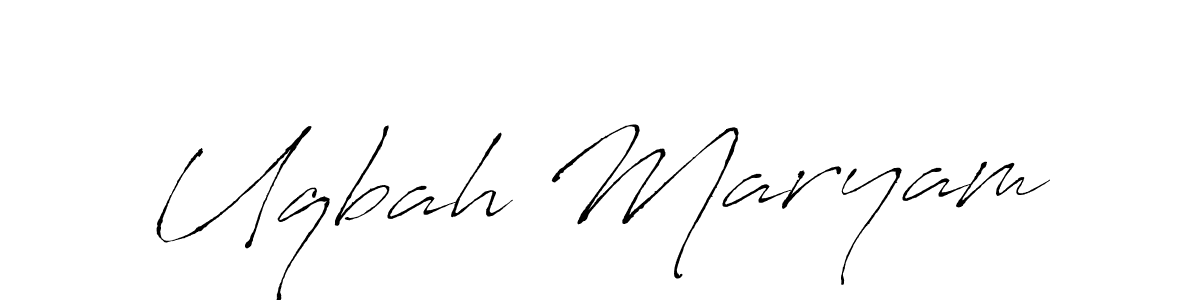 You can use this online signature creator to create a handwritten signature for the name Uqbah Maryam. This is the best online autograph maker. Uqbah Maryam signature style 6 images and pictures png