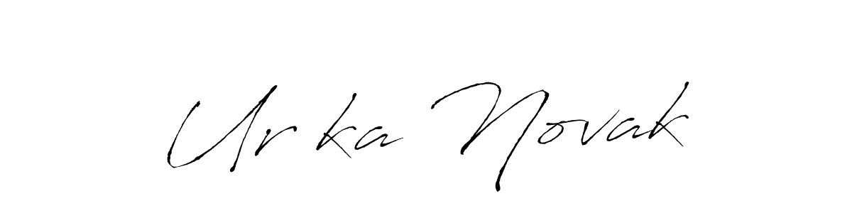 How to make Urška Novak name signature. Use Antro_Vectra style for creating short signs online. This is the latest handwritten sign. Urška Novak signature style 6 images and pictures png
