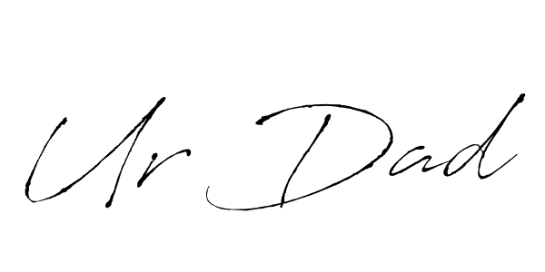 if you are searching for the best signature style for your name Ur Dad. so please give up your signature search. here we have designed multiple signature styles  using Antro_Vectra. Ur Dad signature style 6 images and pictures png