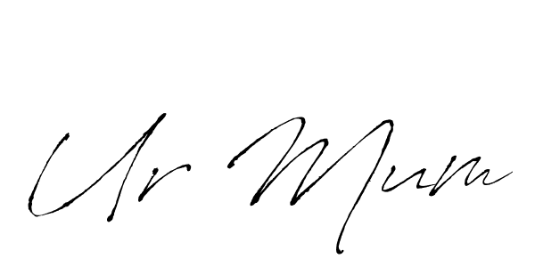 How to make Ur Mum signature? Antro_Vectra is a professional autograph style. Create handwritten signature for Ur Mum name. Ur Mum signature style 6 images and pictures png