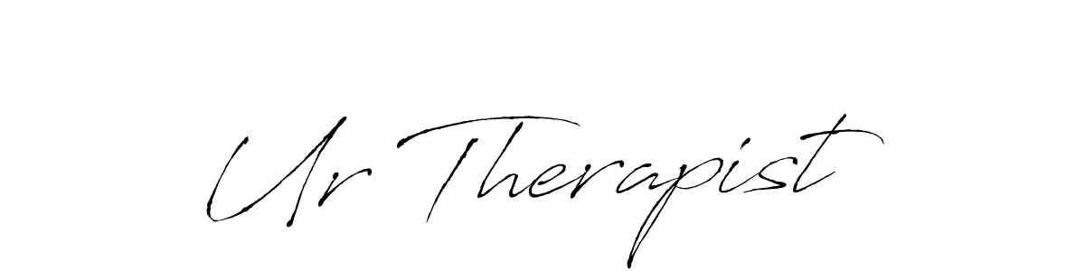 Similarly Antro_Vectra is the best handwritten signature design. Signature creator online .You can use it as an online autograph creator for name Ur Therapist. Ur Therapist signature style 6 images and pictures png