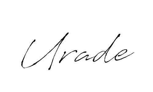 Urade stylish signature style. Best Handwritten Sign (Antro_Vectra) for my name. Handwritten Signature Collection Ideas for my name Urade. Urade signature style 6 images and pictures png