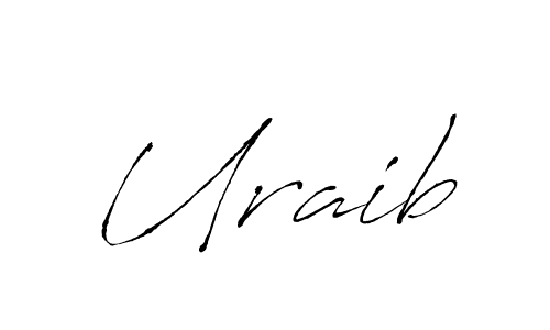 Make a beautiful signature design for name Uraib. With this signature (Antro_Vectra) style, you can create a handwritten signature for free. Uraib signature style 6 images and pictures png