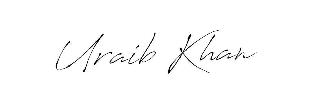 Design your own signature with our free online signature maker. With this signature software, you can create a handwritten (Antro_Vectra) signature for name Uraib Khan. Uraib Khan signature style 6 images and pictures png