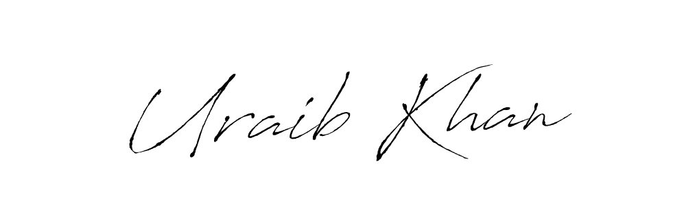 Design your own signature with our free online signature maker. With this signature software, you can create a handwritten (Antro_Vectra) signature for name Uraib Khan. Uraib Khan signature style 6 images and pictures png