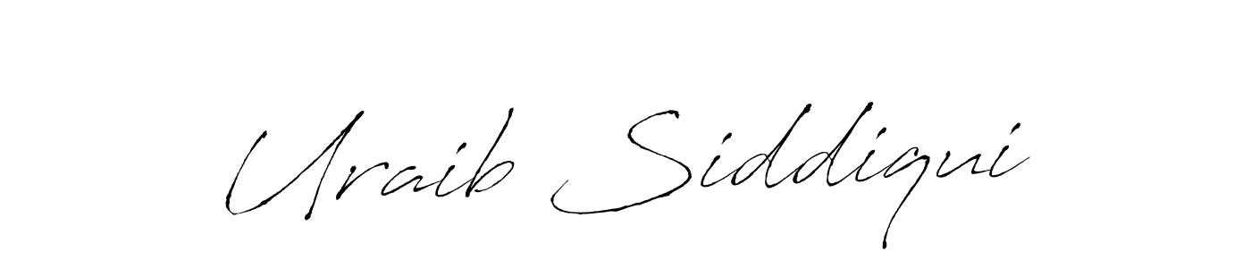 Design your own signature with our free online signature maker. With this signature software, you can create a handwritten (Antro_Vectra) signature for name Uraib Siddiqui. Uraib Siddiqui signature style 6 images and pictures png