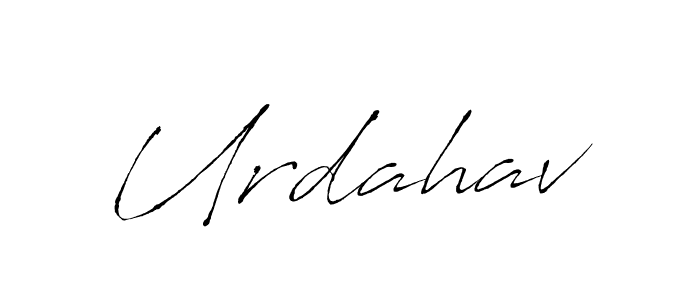 Urdahav stylish signature style. Best Handwritten Sign (Antro_Vectra) for my name. Handwritten Signature Collection Ideas for my name Urdahav. Urdahav signature style 6 images and pictures png