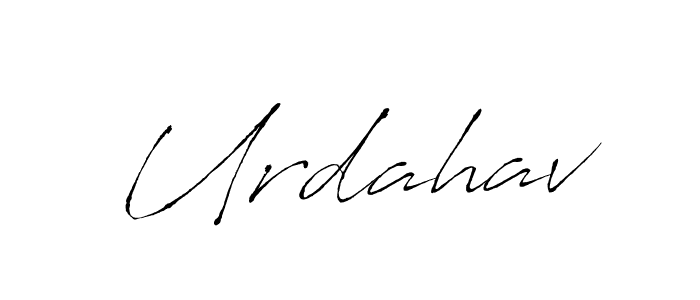 Urdahav stylish signature style. Best Handwritten Sign (Antro_Vectra) for my name. Handwritten Signature Collection Ideas for my name Urdahav. Urdahav signature style 6 images and pictures png