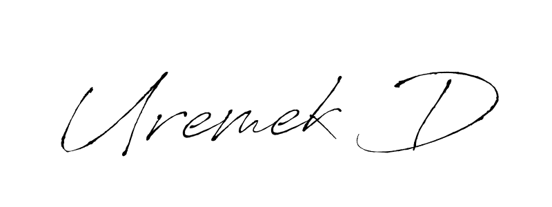 Use a signature maker to create a handwritten signature online. With this signature software, you can design (Antro_Vectra) your own signature for name Uremek D. Uremek D signature style 6 images and pictures png