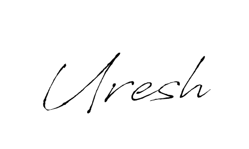 How to make Uresh name signature. Use Antro_Vectra style for creating short signs online. This is the latest handwritten sign. Uresh signature style 6 images and pictures png