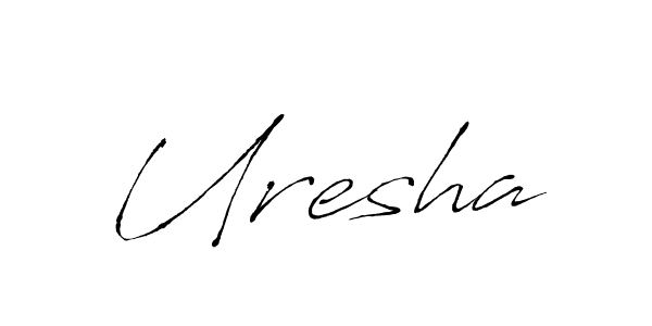 Design your own signature with our free online signature maker. With this signature software, you can create a handwritten (Antro_Vectra) signature for name Uresha. Uresha signature style 6 images and pictures png