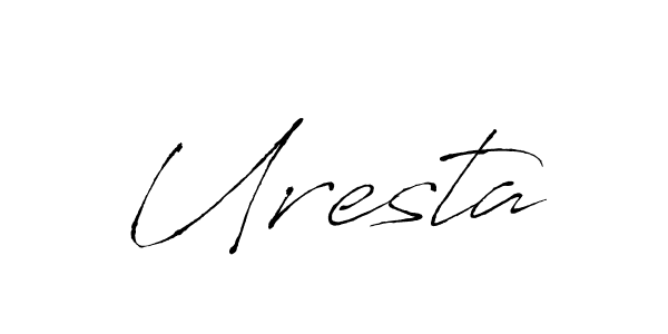 Create a beautiful signature design for name Uresta. With this signature (Antro_Vectra) fonts, you can make a handwritten signature for free. Uresta signature style 6 images and pictures png