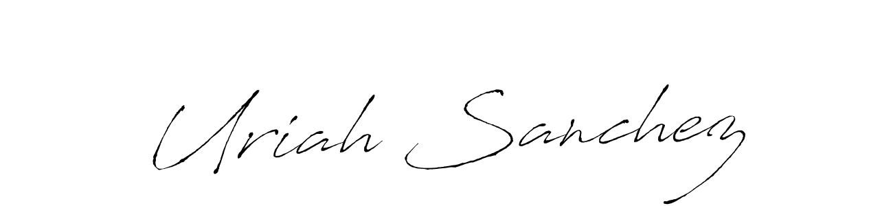 You should practise on your own different ways (Antro_Vectra) to write your name (Uriah Sanchez) in signature. don't let someone else do it for you. Uriah Sanchez signature style 6 images and pictures png