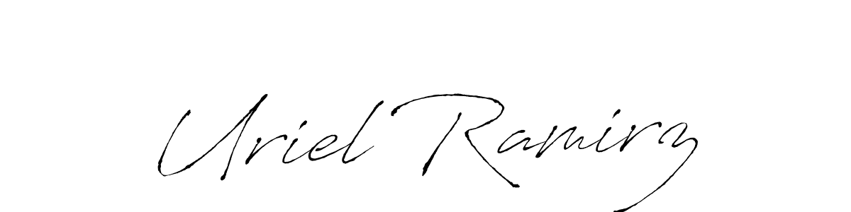 Make a beautiful signature design for name Uriel Ramirz. With this signature (Antro_Vectra) style, you can create a handwritten signature for free. Uriel Ramirz signature style 6 images and pictures png