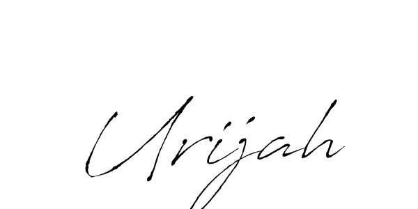 Make a beautiful signature design for name Urijah. With this signature (Antro_Vectra) style, you can create a handwritten signature for free. Urijah signature style 6 images and pictures png