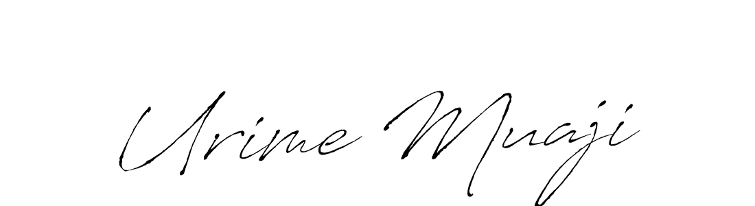 How to make Urime Muaji name signature. Use Antro_Vectra style for creating short signs online. This is the latest handwritten sign. Urime Muaji signature style 6 images and pictures png