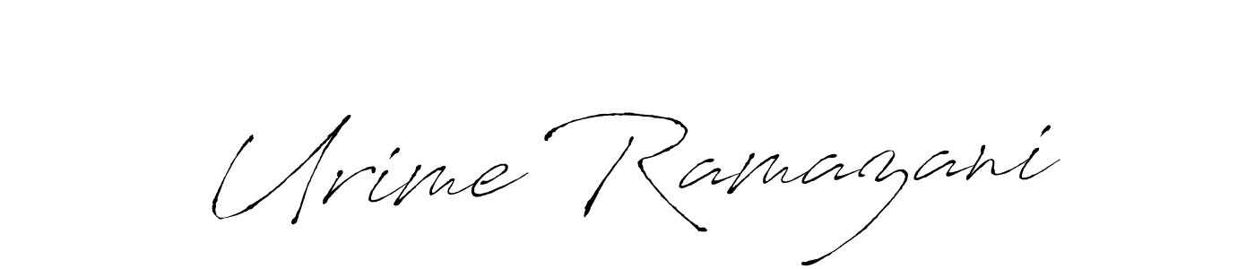 Create a beautiful signature design for name Urime Ramazani. With this signature (Antro_Vectra) fonts, you can make a handwritten signature for free. Urime Ramazani signature style 6 images and pictures png