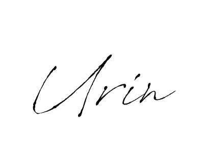 Design your own signature with our free online signature maker. With this signature software, you can create a handwritten (Antro_Vectra) signature for name Urin. Urin signature style 6 images and pictures png