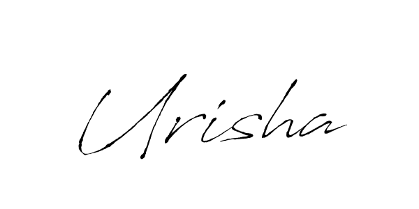 if you are searching for the best signature style for your name Urisha. so please give up your signature search. here we have designed multiple signature styles  using Antro_Vectra. Urisha signature style 6 images and pictures png