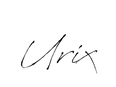 The best way (Antro_Vectra) to make a short signature is to pick only two or three words in your name. The name Urix include a total of six letters. For converting this name. Urix signature style 6 images and pictures png
