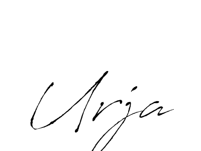 Urja stylish signature style. Best Handwritten Sign (Antro_Vectra) for my name. Handwritten Signature Collection Ideas for my name Urja. Urja signature style 6 images and pictures png