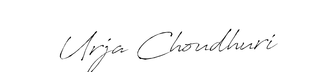 Create a beautiful signature design for name Urja Choudhuri. With this signature (Antro_Vectra) fonts, you can make a handwritten signature for free. Urja Choudhuri signature style 6 images and pictures png
