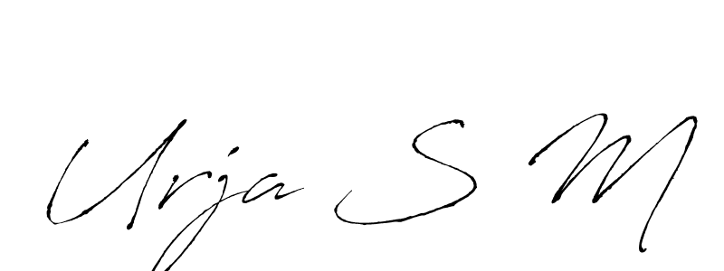 Make a beautiful signature design for name Urja S M. With this signature (Antro_Vectra) style, you can create a handwritten signature for free. Urja S M signature style 6 images and pictures png