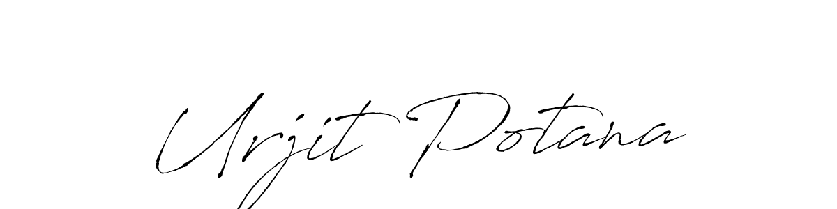 You should practise on your own different ways (Antro_Vectra) to write your name (Urjit Potana) in signature. don't let someone else do it for you. Urjit Potana signature style 6 images and pictures png