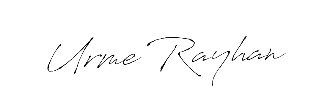 The best way (Antro_Vectra) to make a short signature is to pick only two or three words in your name. The name Urme Rayhan include a total of six letters. For converting this name. Urme Rayhan signature style 6 images and pictures png