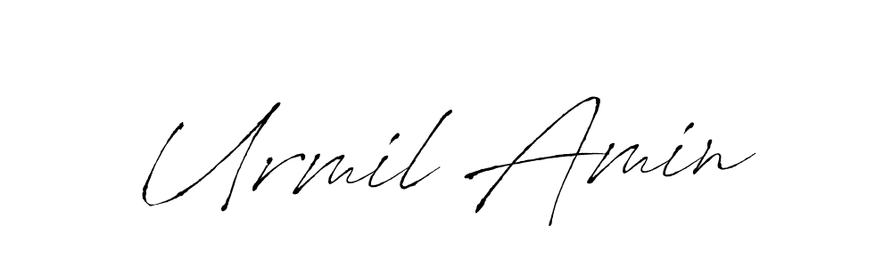 Make a beautiful signature design for name Urmil Amin. With this signature (Antro_Vectra) style, you can create a handwritten signature for free. Urmil Amin signature style 6 images and pictures png