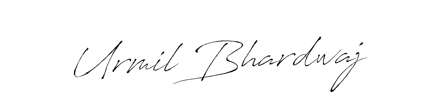 The best way (Antro_Vectra) to make a short signature is to pick only two or three words in your name. The name Urmil Bhardwaj include a total of six letters. For converting this name. Urmil Bhardwaj signature style 6 images and pictures png