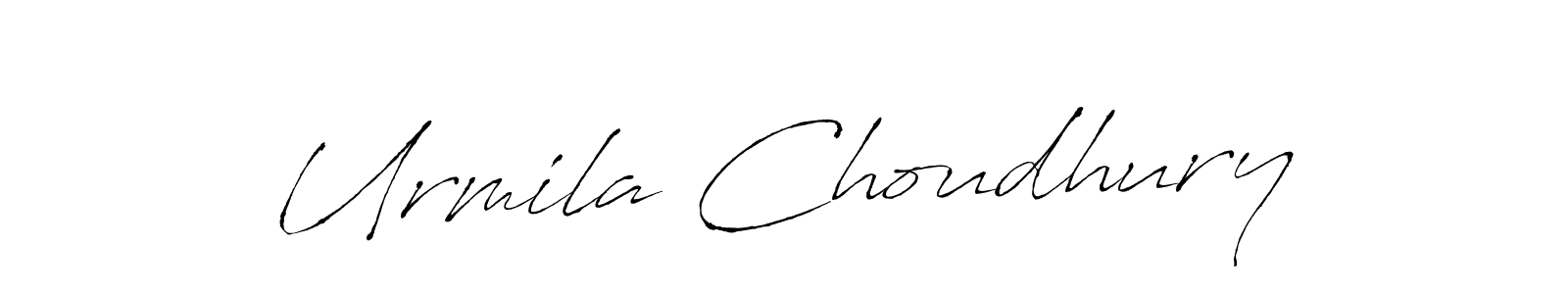 How to make Urmila Choudhury signature? Antro_Vectra is a professional autograph style. Create handwritten signature for Urmila Choudhury name. Urmila Choudhury signature style 6 images and pictures png