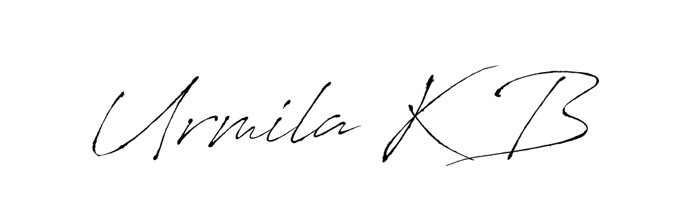 if you are searching for the best signature style for your name Urmila K B. so please give up your signature search. here we have designed multiple signature styles  using Antro_Vectra. Urmila K B signature style 6 images and pictures png