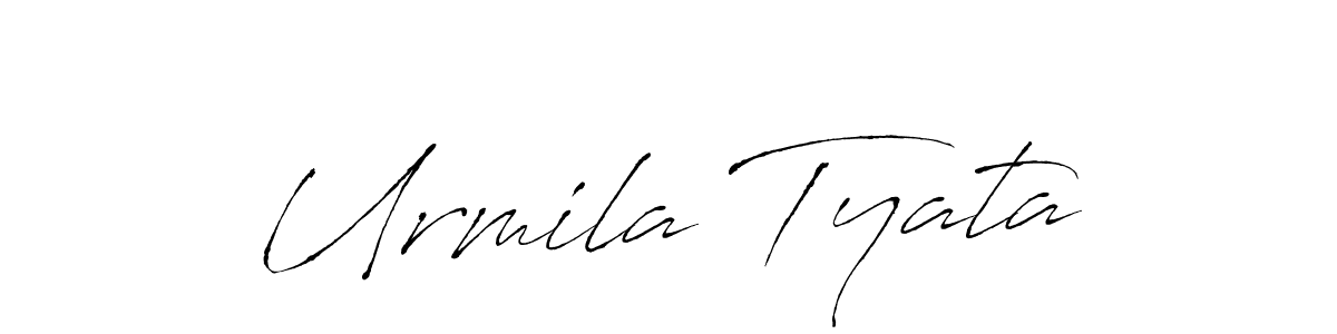 Create a beautiful signature design for name Urmila Tyata. With this signature (Antro_Vectra) fonts, you can make a handwritten signature for free. Urmila Tyata signature style 6 images and pictures png