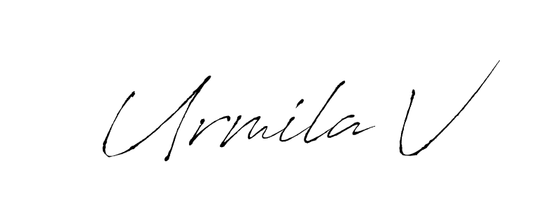 Design your own signature with our free online signature maker. With this signature software, you can create a handwritten (Antro_Vectra) signature for name Urmila V. Urmila V signature style 6 images and pictures png