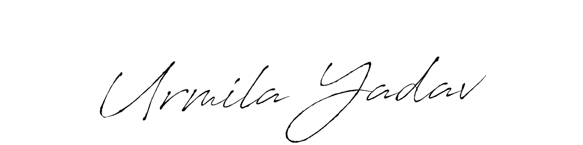 The best way (Antro_Vectra) to make a short signature is to pick only two or three words in your name. The name Urmila Yadav include a total of six letters. For converting this name. Urmila Yadav signature style 6 images and pictures png