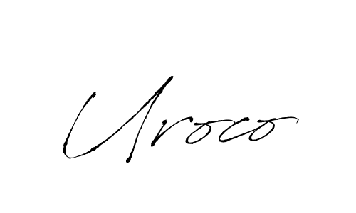 The best way (Antro_Vectra) to make a short signature is to pick only two or three words in your name. The name Uroco include a total of six letters. For converting this name. Uroco signature style 6 images and pictures png