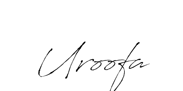 Make a beautiful signature design for name Uroofa. With this signature (Antro_Vectra) style, you can create a handwritten signature for free. Uroofa signature style 6 images and pictures png